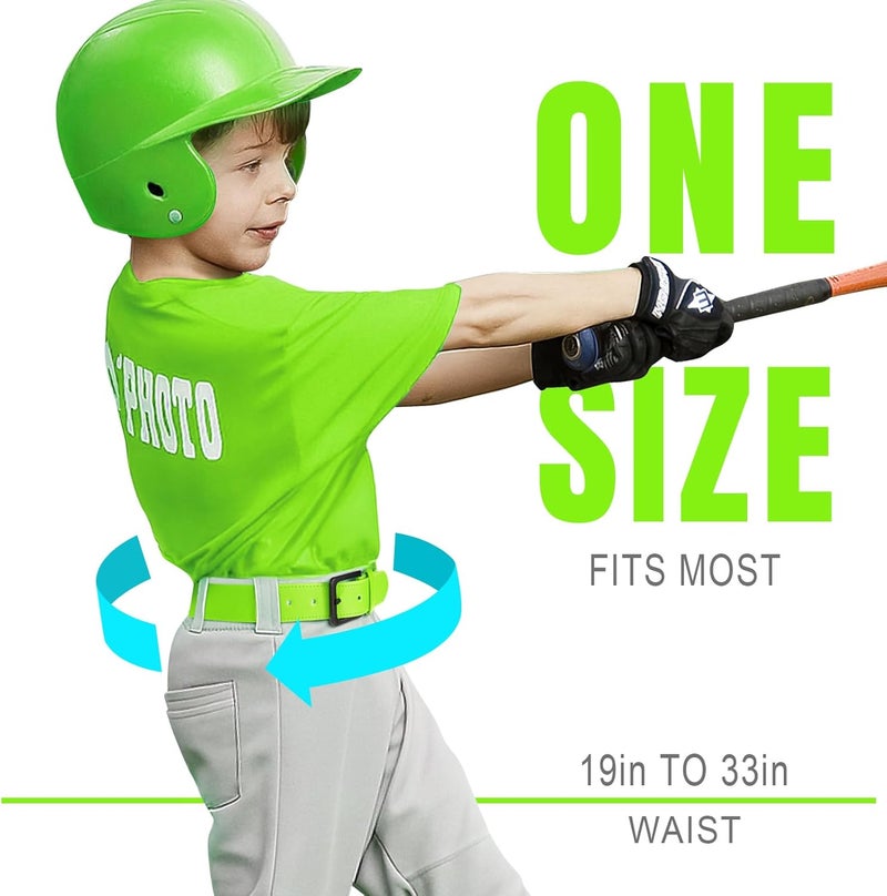 Werforu Baseball Socks and Non-Metal Nickel-Free Belt-Adjustable Belt with Non-allergic Plastic Buckle Softball Socks for kid - Image 3
